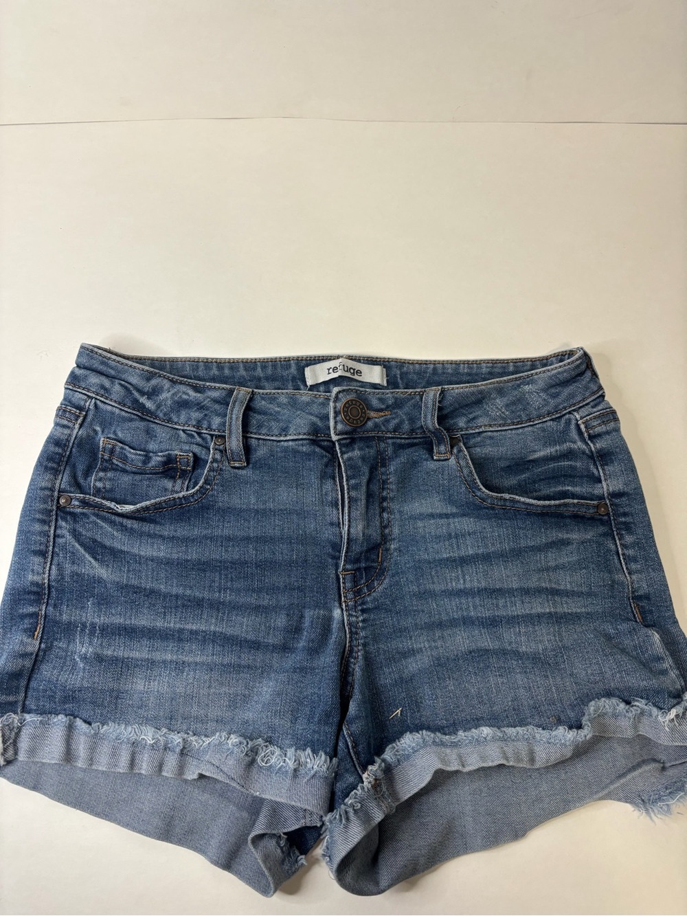 refuge Light Blue Denim Shorts